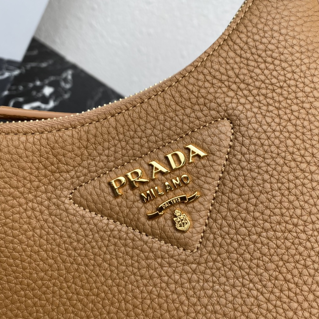 Prada Mini Leather Shoulder Bag Tote Handbag Caramel 1BH193